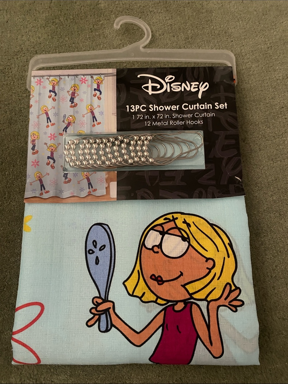 NWT Disney Lizzie McGuire Shower Curtain with Hooks